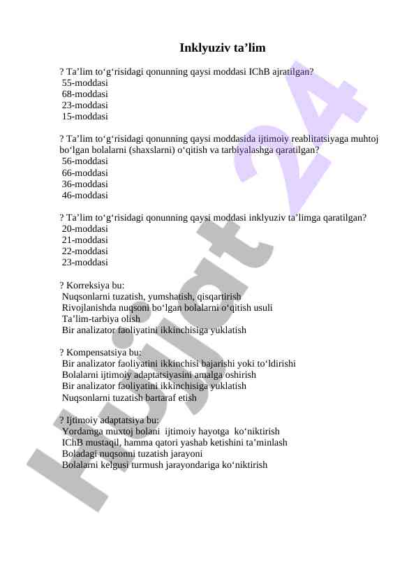 Nogironlarni reablitatsiya va nafaqa masalalari