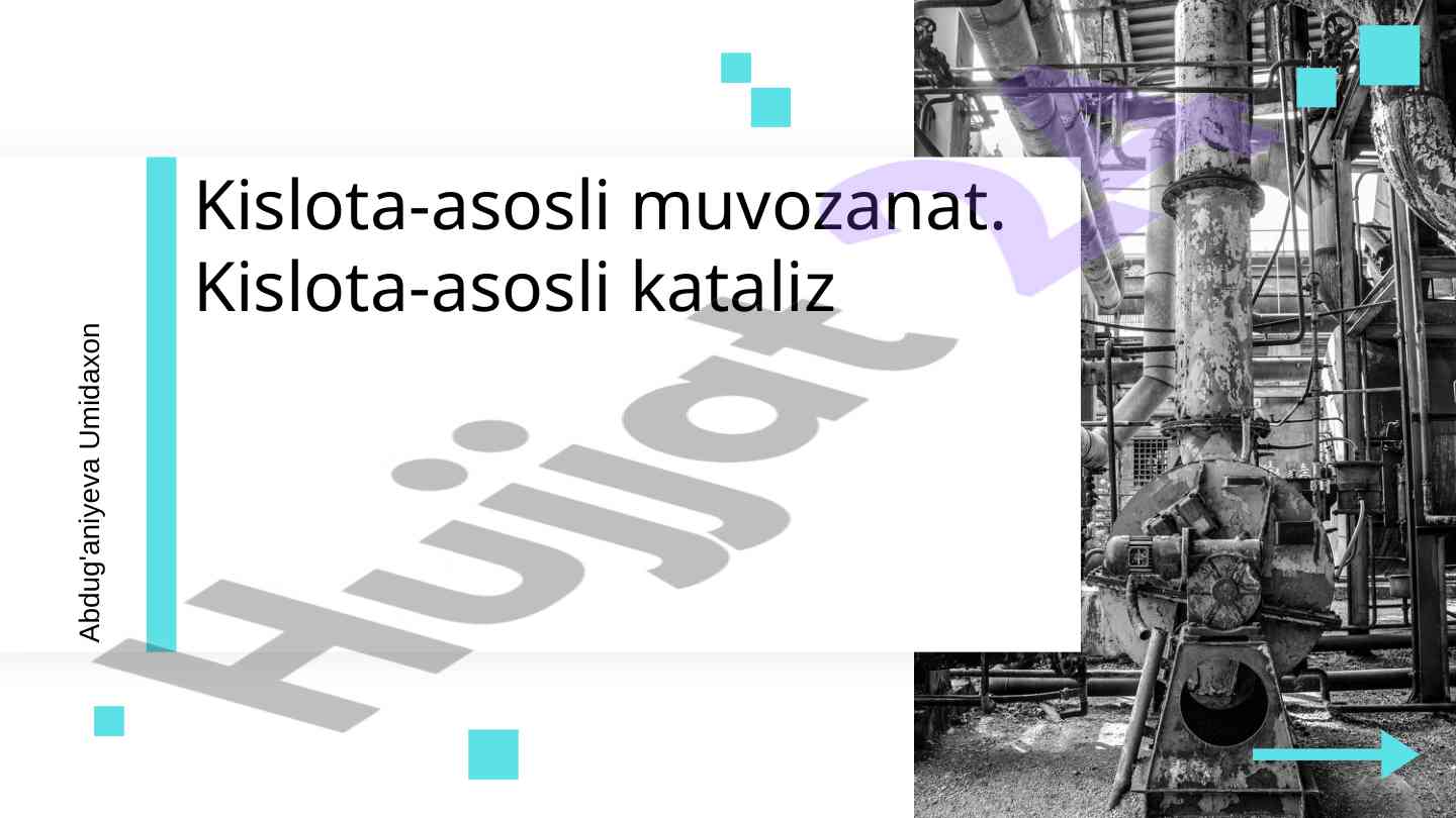 Kislotali Asosli Muvozanatni Tushuntirish