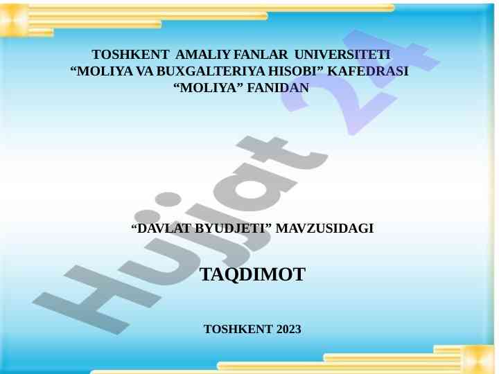 Davlat byudjeti ijtimoiy-iqtisodiy mohiyati