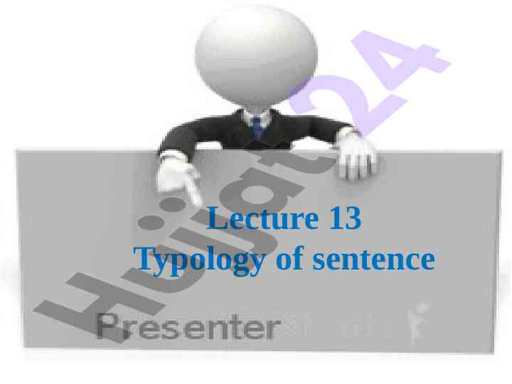 Typology of sentences and definitions in linguistics