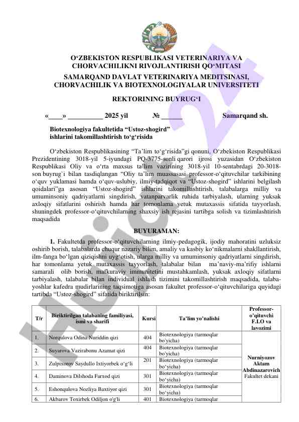 Ustoz-shogird ishlarini takomillashtirish bo‘yicha qo‘llanma