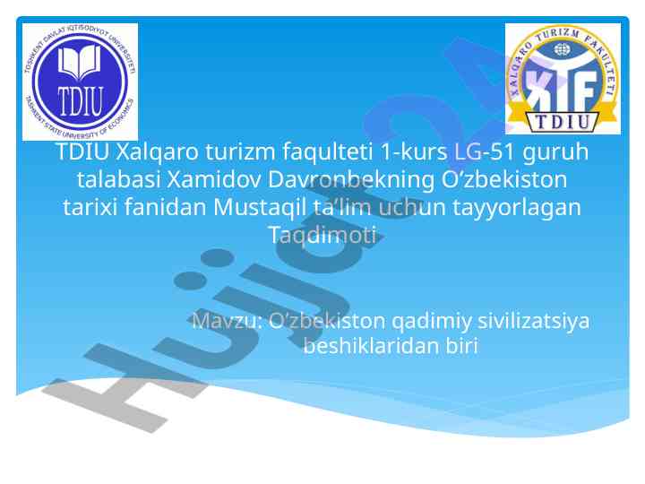 O’zbekiston qadimiy sivilizatsiya beshiklari taqdimoti