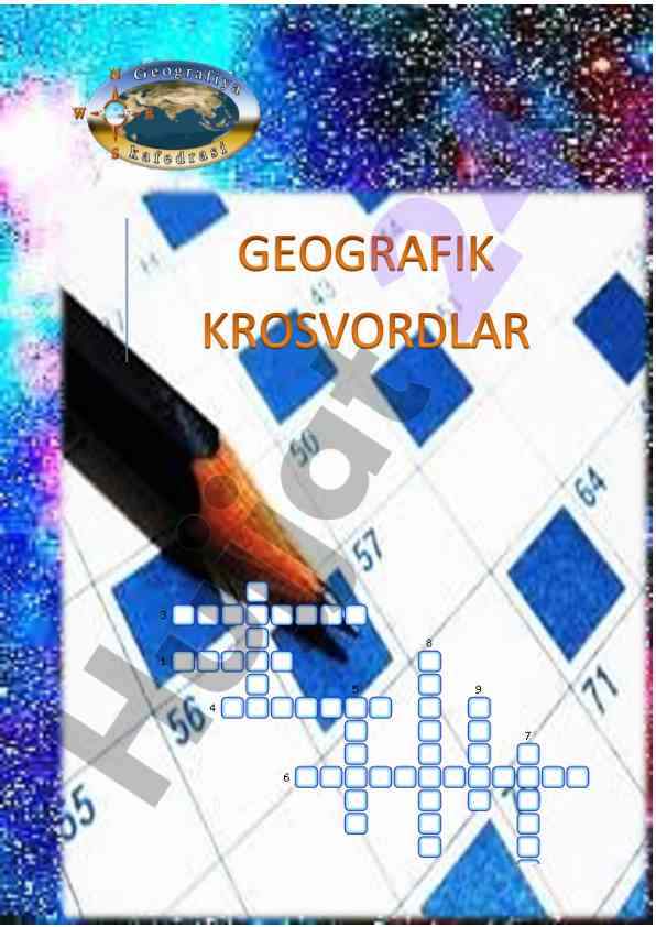 Geografik krosvordlar uslubiy qo‘llanma