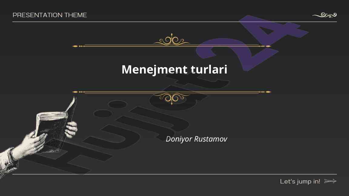 Menejment turlari va strategik yondashuvlar