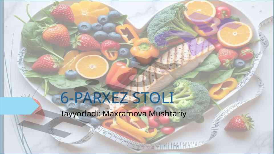 6-parhez stoli va podagra kasalligi haqida ma'lumotlar