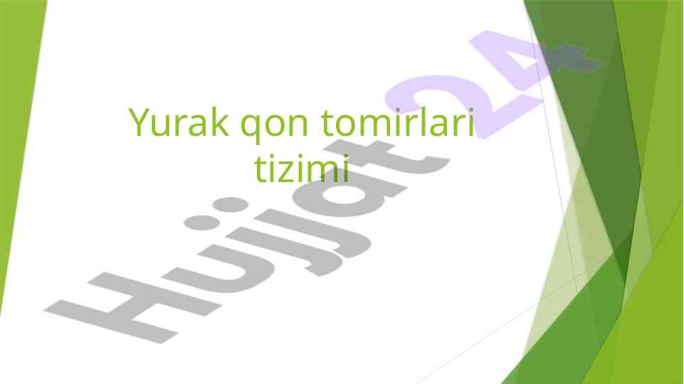 Yurak qon tomirlari tizimi tahlili