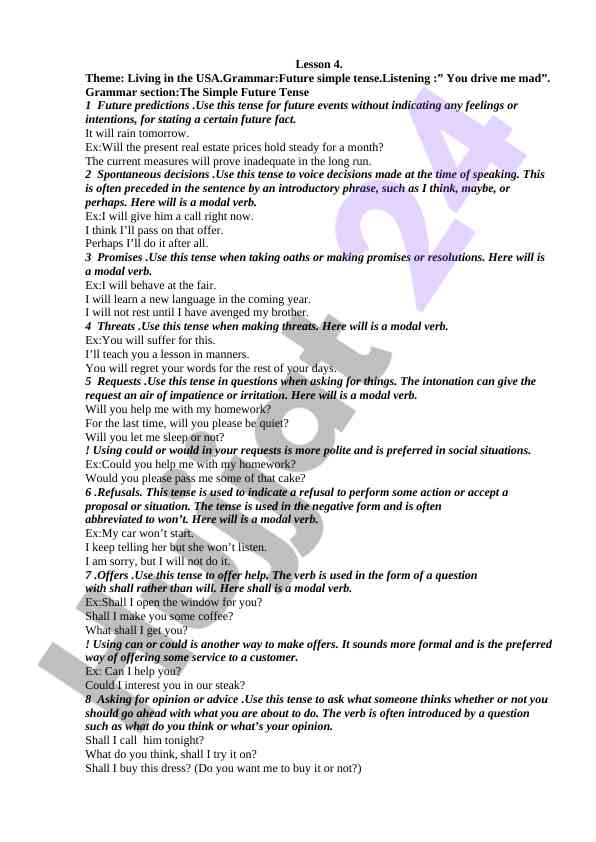 Future simple tense grammar and usage
