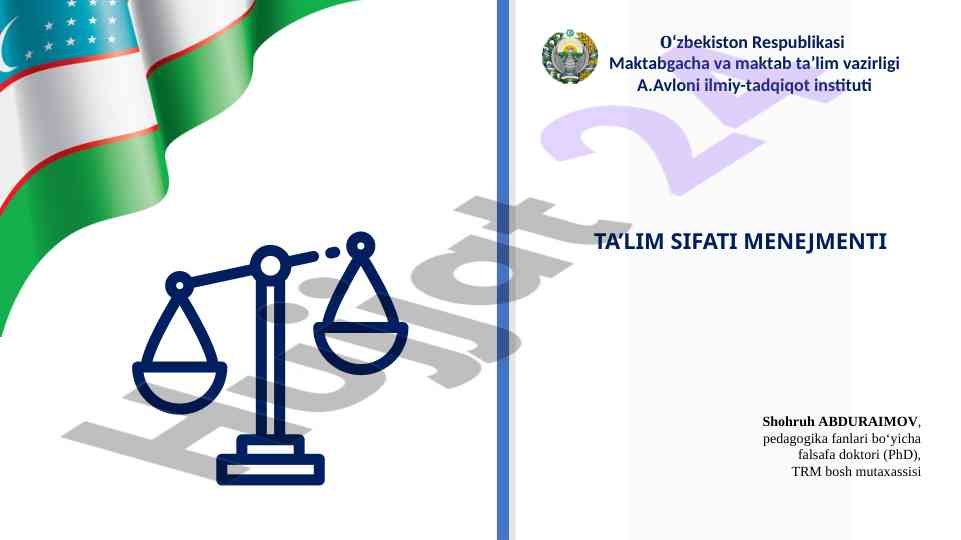 Ta'lim sifati menejmenti va ichki monitoring