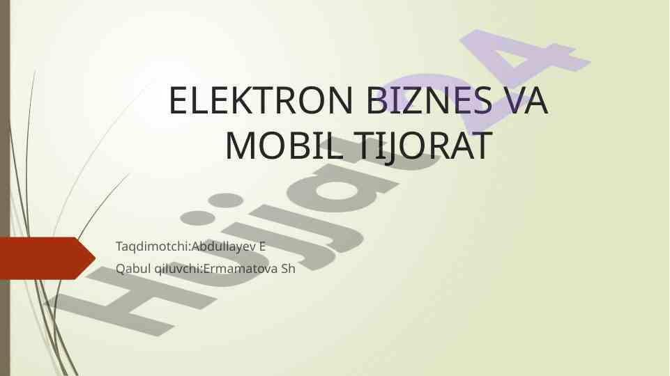 Mobil tijoratning rivojlanish omillari