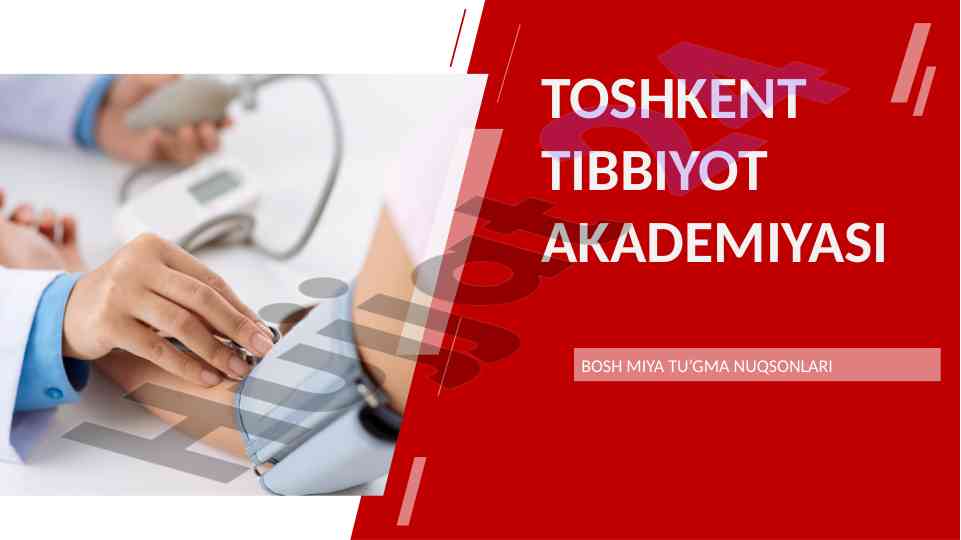 Bosh miyaning tug‘ma nuqsonlari tahlili