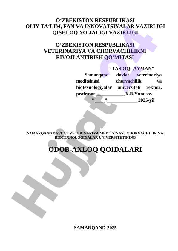 Odob-axloq qoidalari haqida uzluksiz ma'lumotlar