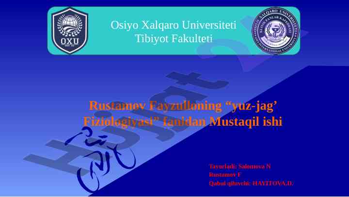 Boshqarilishning yurak ishlari mexanizmlari