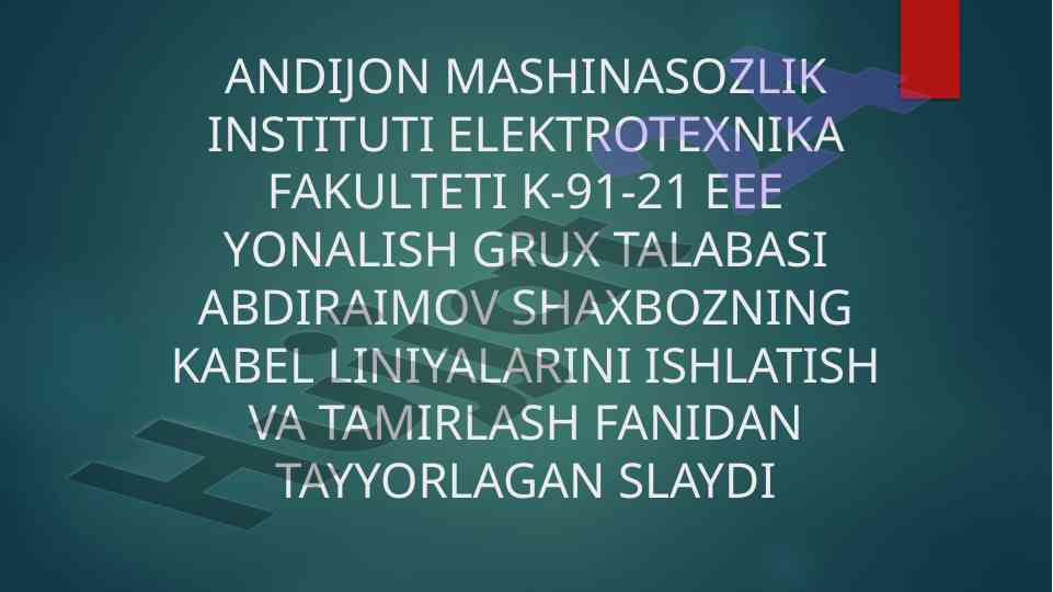 Koaksial kabel va izolyatsiya jarayoni