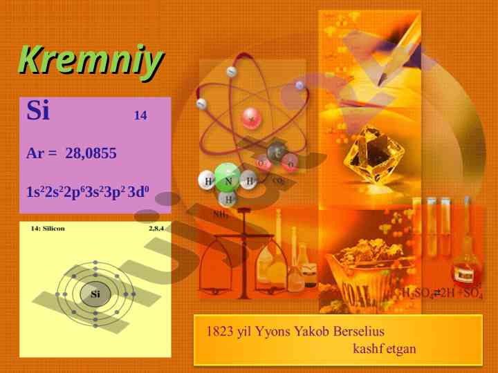 Kremniy kimyoviy elementi tabiatda tarqalishi