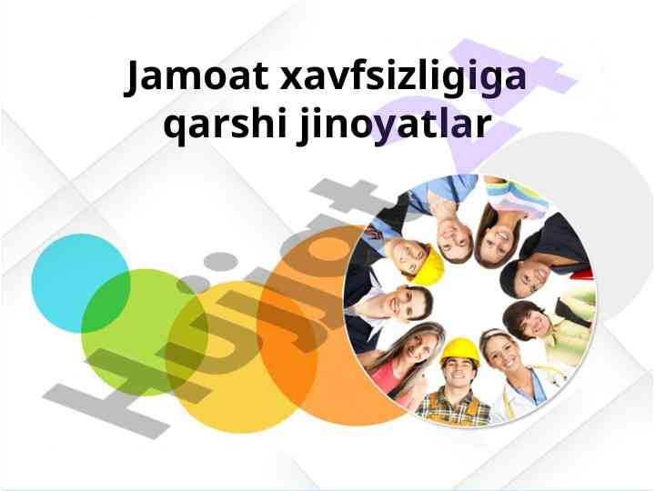 Jamoat xavfsizligiga qarshi jinoyatlar tahlili