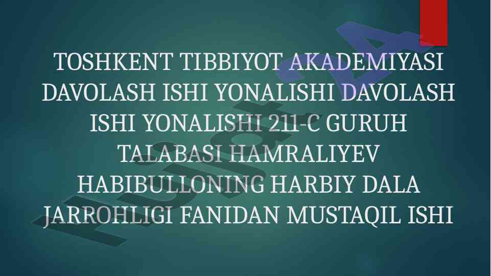 Uzoq muddatli bosilish sindromida jarrohlik amaliyoti