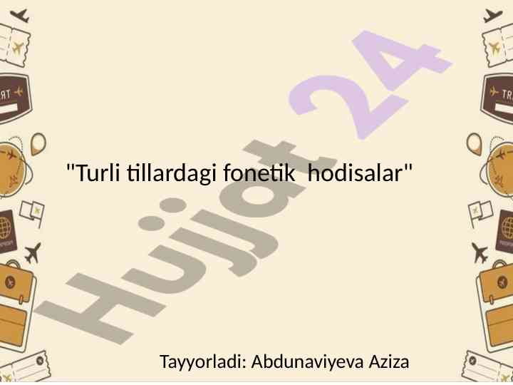 Turli tillardagi fonetik hodisalar