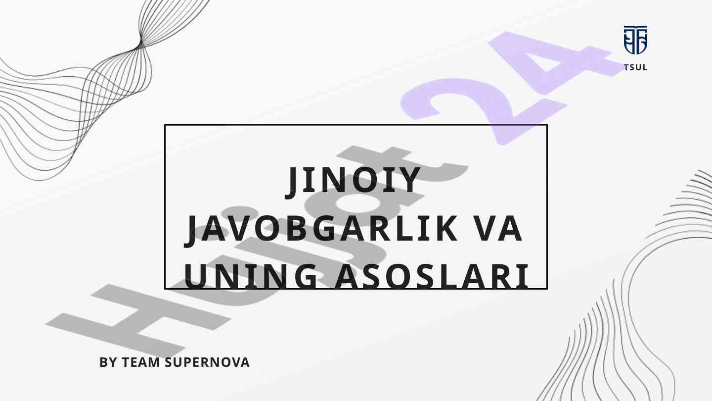 Jinoiy javobgarlik va asoslari tahlili