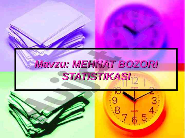 Mehnat bozori statistikasi tahlili va natijalari