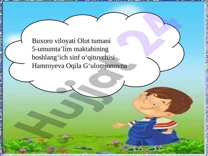 Echki bolalari dars o‘qitilishi
