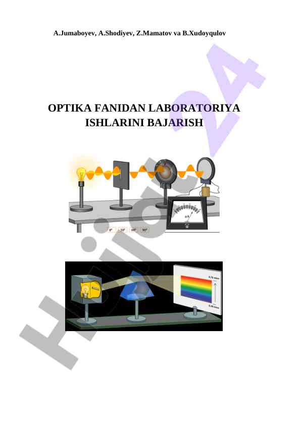 Optika fanidan laboratoriya ishlari bo'yicha qo'llanma