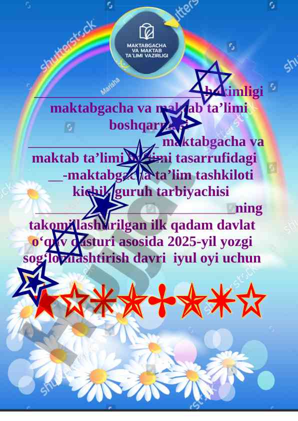Yozgi sog'lomlashtirish davri hisoboti 2025