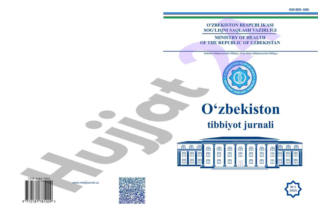 O‘zbekiston tibbiyot jurnali 2024 yil 1 soni