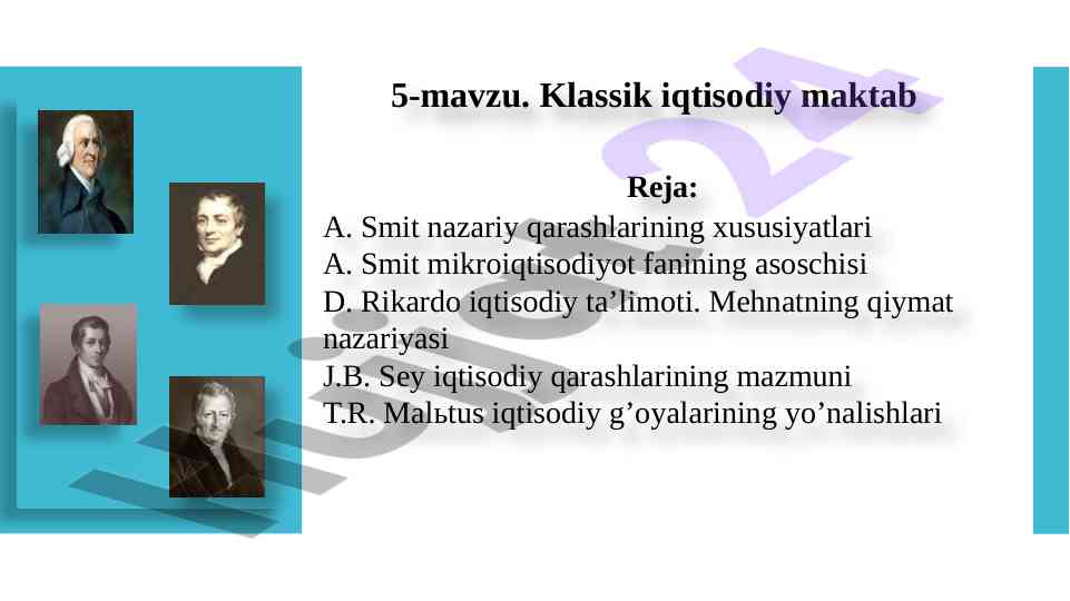 Klassik iqtisodiy maktab nazariyalarining tahlili