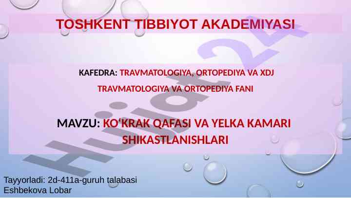 Kökrak qafasi va yelka kamari shikastlanishlari
