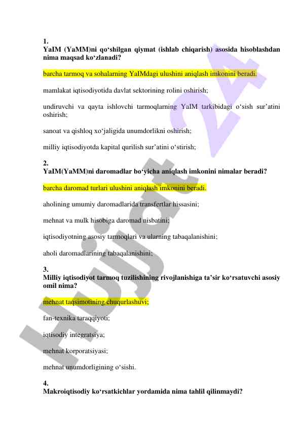 Yaim asosida iqtisodiy tahlilning ahmiyati