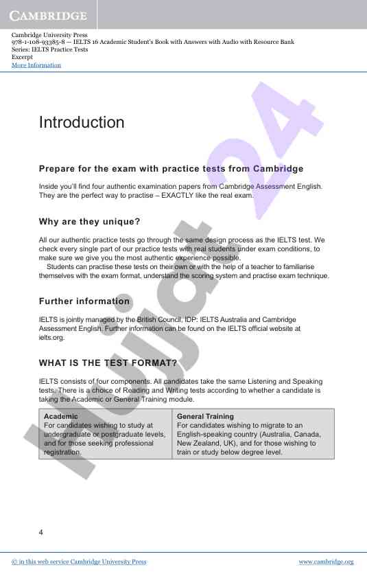 Ielts 16 academic student's book overview