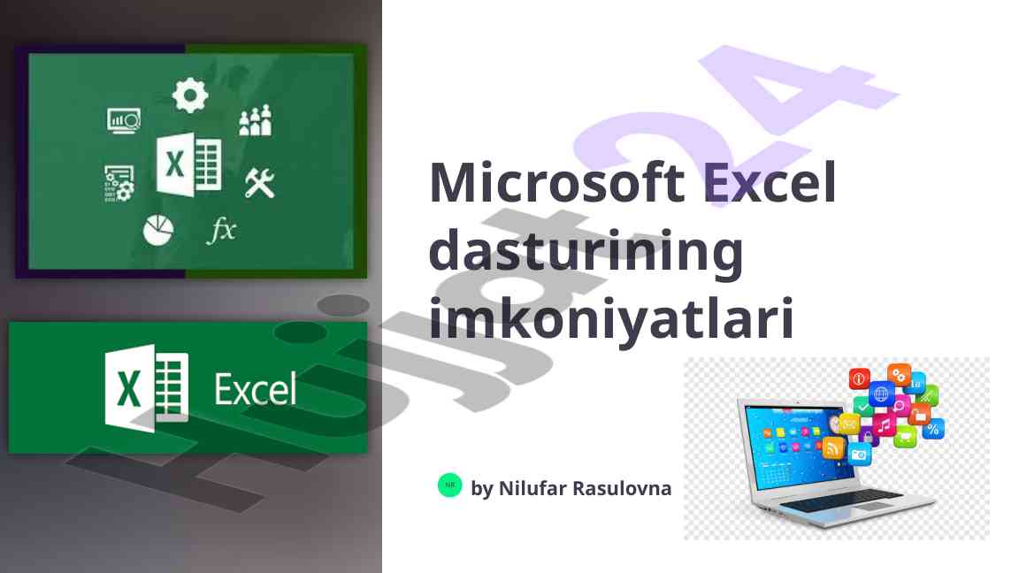 Microsoft excel dasturining imkoniyatlari va tuzilishi