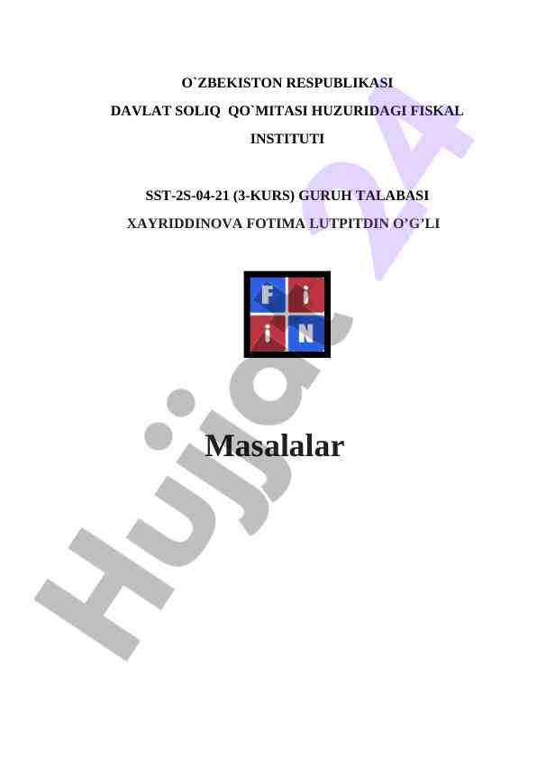 Botir xk foydasi va xarajatlari tahlili