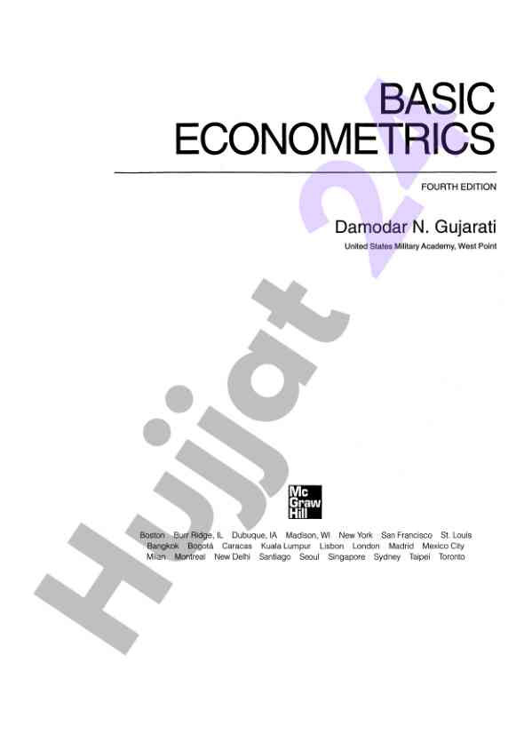 Basic econometrics fourth edition overview
