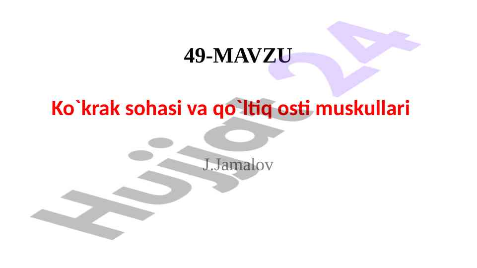 Ko'krak sohasi va qo'ltiq ostidagi muskullar tahlili