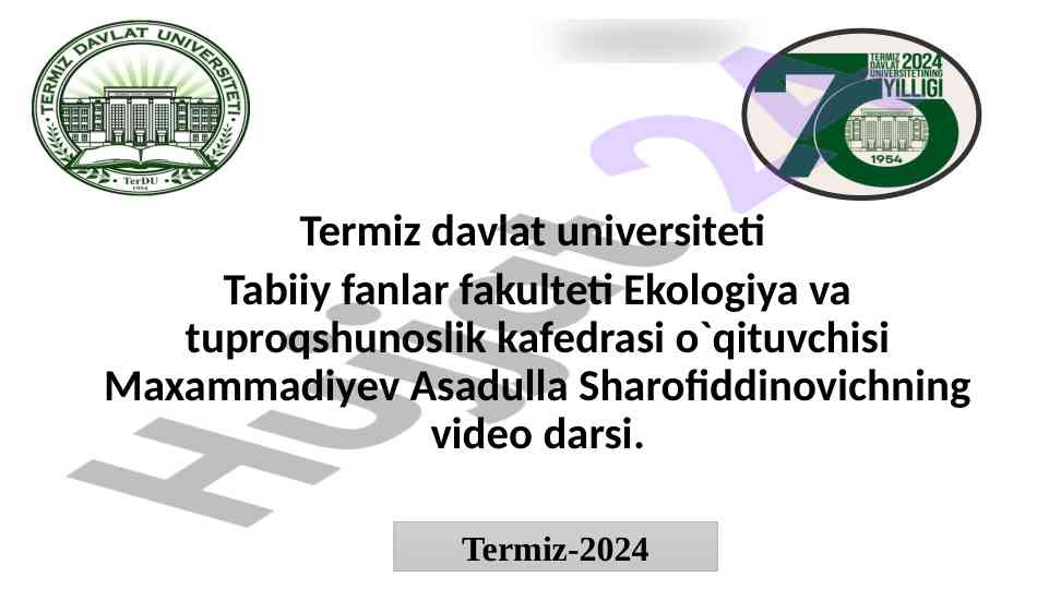 Barqaror rivojlanish maqsadlari va ekologik barqarorlik
