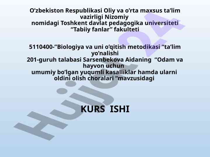 Odam va hayvon uchun umumiy yuqumli kasalliklar