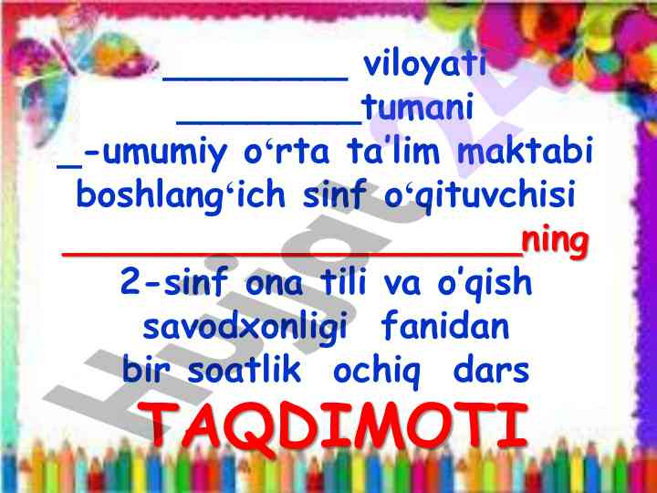 Qishda uxlaydigan hayvonlar taqdimoti