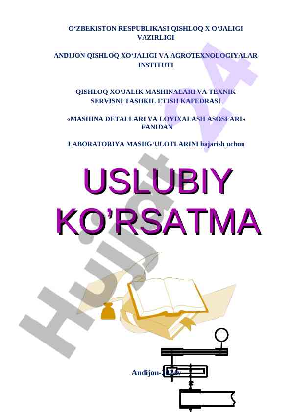 Mashina detallari va loyihalash asoslari laboratoriya mashg‘ulotlari