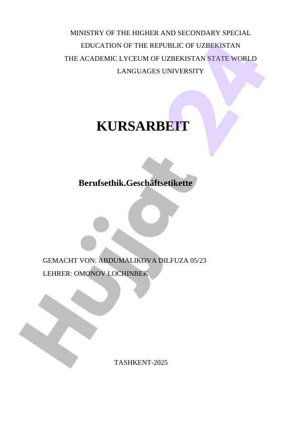 Berufsethik und geschäftsetikette im internationalen vergleich