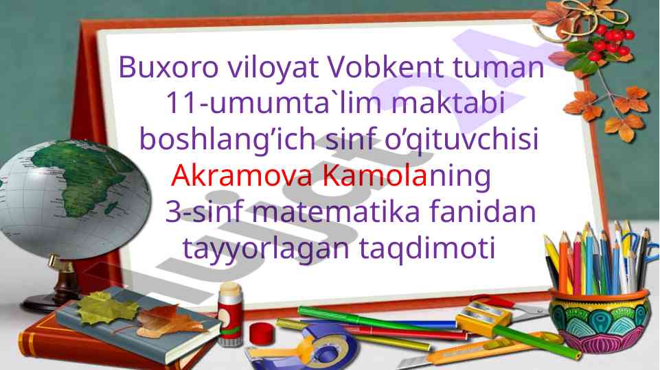 O‘qqa nisbatan simmetrik figuralar taqdimoti