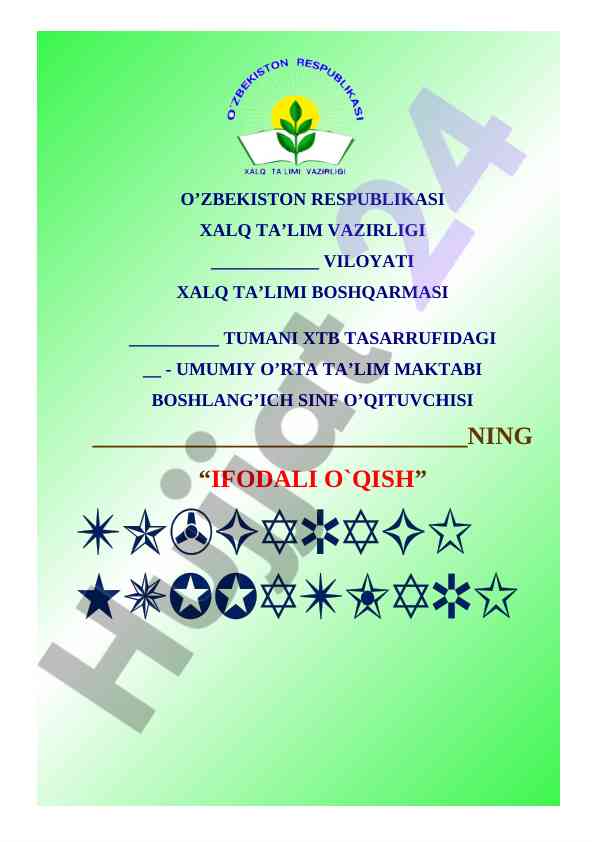 Chiroyli yozuv to'garagi ish rejasi