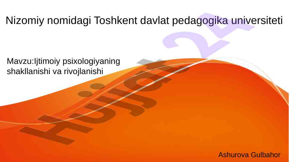 Ijtimoiy psixologiyaning shakllanishi va rivojlanishi