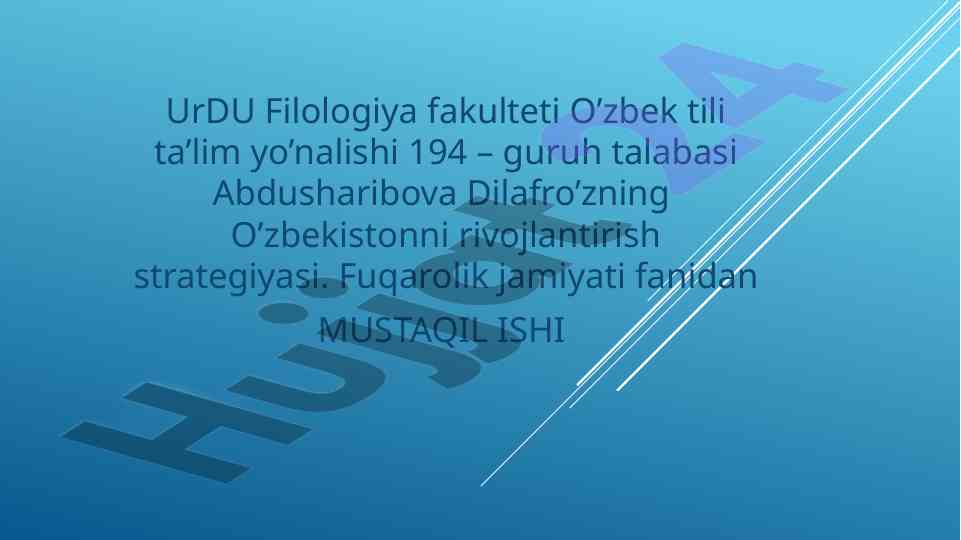 Fuqarolik jamiyati asosiy belgilari va tamoyillari