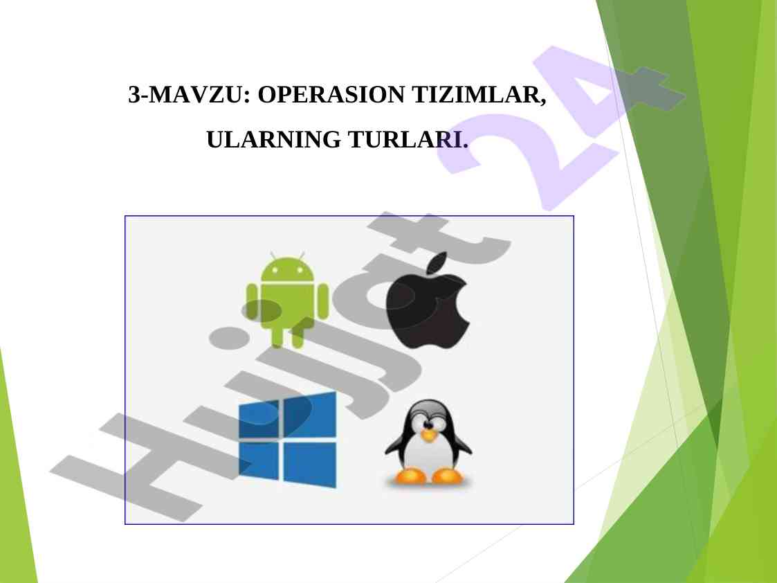 Zamonaviy operatsion tizimlar android va ios