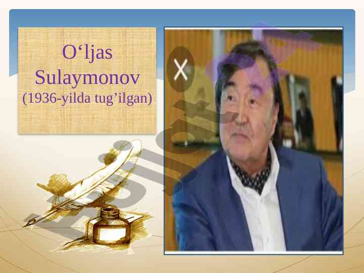 O‘ljas sulaymonovning ijodi haqida ma’lumotlar