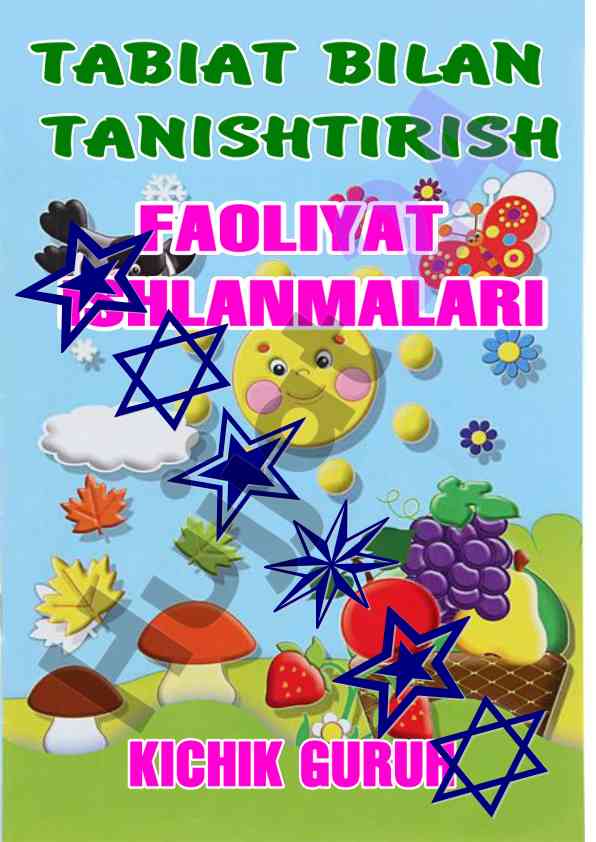 Kichik guruhlar uchun tabiat bilan tanishtirish reja