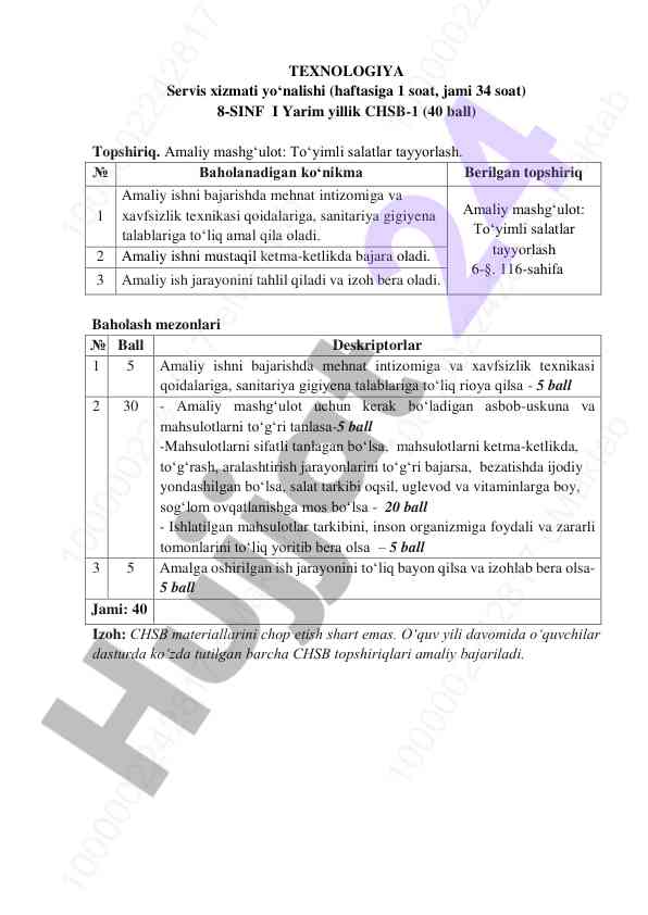 8-sinf texnologiya chsb-1