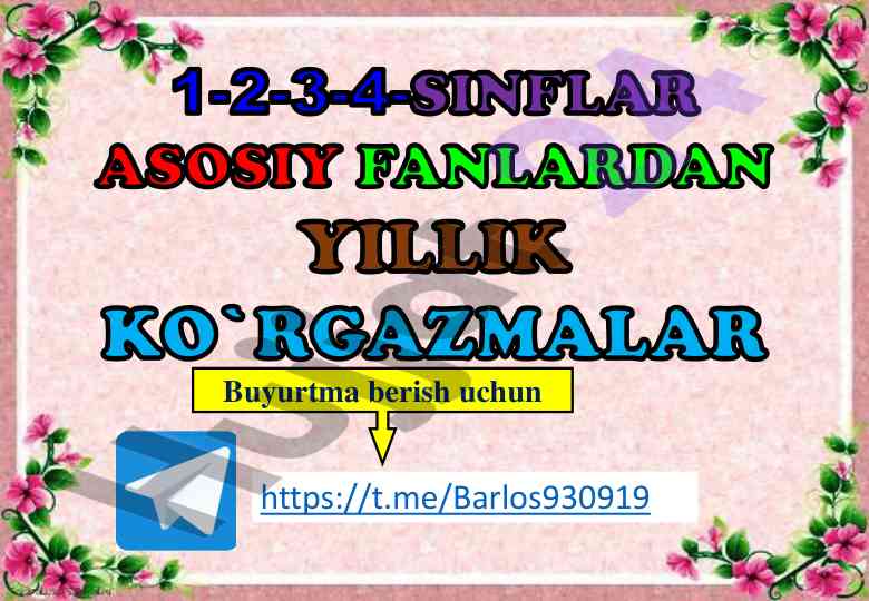 Matematika va ona tili fanidan ko‘rgazmalar