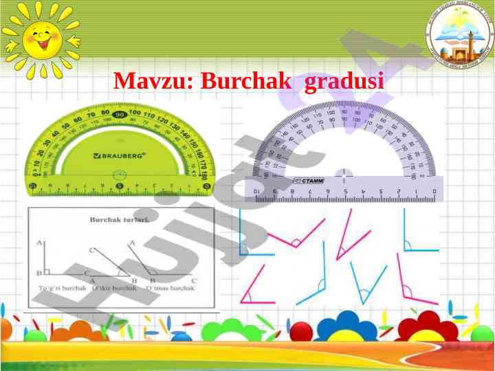 Burchak gradusi o'lchashda transportirning ahammiyati